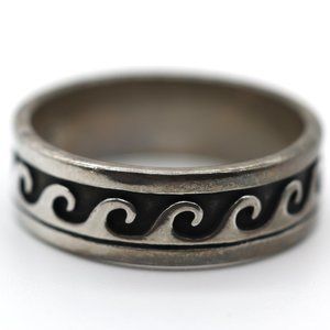 Sterling Silver Pueblo Navajo waves band ring